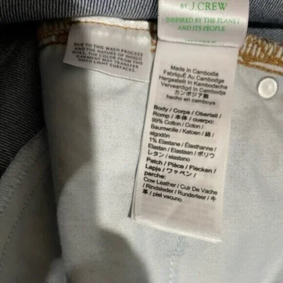 J.Crew High Rise Contemporary Wide Leg Stretch Mod Dark Jean Trouser - Picture 6 of 8